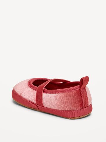 Old Navy Velvet Ballet Flats for Baby - Red Velvet in Saudi Arabia