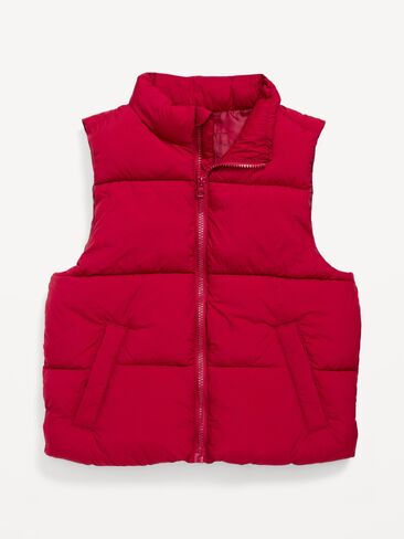 Old Navy Water-Resistant Quilted Puffer Vest for Boys - Curry Red in Saudi Arabia