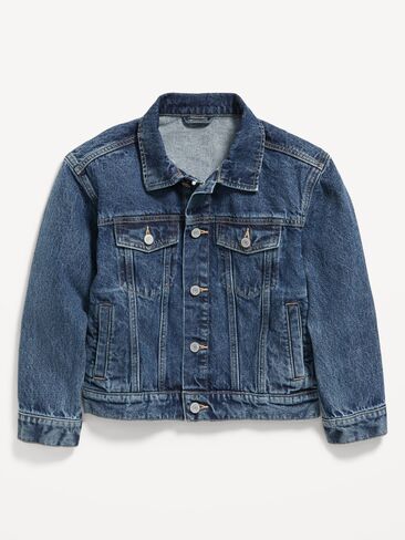 Old Navy Non-Stretch Jean Trucker Jacket for Boys - Medium Wash in Saudi Arabia