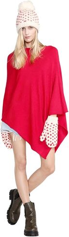 Look by M Women's Poncho Year Round Cover Special Occasion or Every Day Bundle w Bandana Scarf in Saudi Arabia