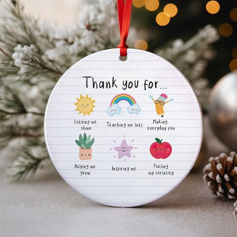 It Takes a Big Heart to Shape Little Minds Christmas Ornament - Thank You Gifts for Teachers, Preschool, End of Year & Retirement - Teacher Ornament 2025 - Teacher for Women Men in Saudi Arabia