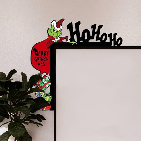 2025 Christmas Door Frame Decoration, Wooden DIY Stitching Creatives Home Decor, Funny Door Corner Sign Decor, Christmas Door Topper for Christmas Party Ornament in Saudi Arabia