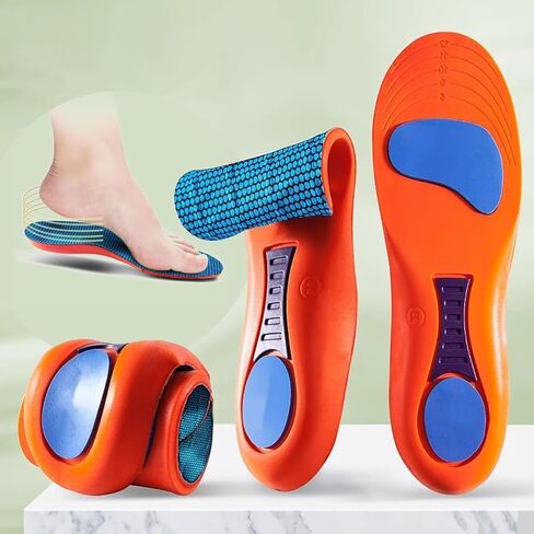 Arch Support Sports Shoe Insoles, Shock-Absorbing Sports Shoe Insoles, Shock-Absorbing and Comfortable Insoles, Suitable for Men and Women BLC335-01-3536 in Saudi Arabia