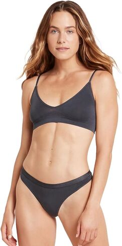 Boody Women's LYOLYTE Triangle Bralette - Pullover Bra Thin Straps, Seamless Bras for Women - No Underwire & No Padding, 68% Viscose made from Bamboo Lyocell for All-Day Comfort - Powder Pink, Medium in Kuwait