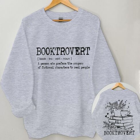 ROSSOSSOR Wildflower Booktrovert Sweatshirt Gift For Librarian Bookish Pullovers Teacher Crewneck Oversized Sweatshirts in Saudi Arabia