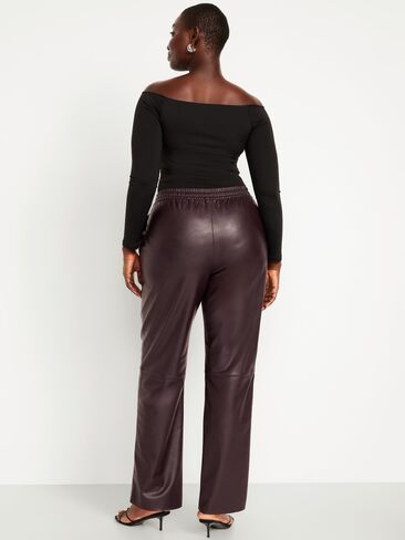Old Navy High-Waisted Billie Faux-Leather Ankle Trouser - BOXWOOD in Saudi Arabia