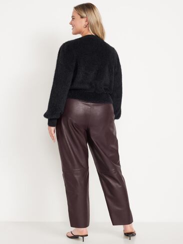 Old Navy High-Waisted Billie Faux-Leather Ankle Trouser - BOXWOOD in Saudi Arabia