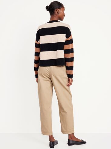 Old Navy High-Waisted Barrel Ankle Pants - Classic Khaki in Saudi Arabia