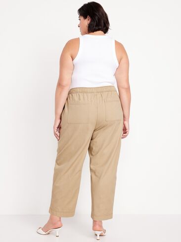 Old Navy High-Waisted Barrel Ankle Pants - Classic Khaki in Saudi Arabia