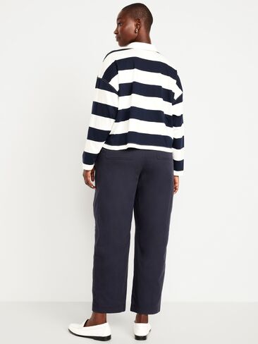 Old Navy High-Waisted Barrel Ankle Pants - Navy Captain in Saudi Arabia