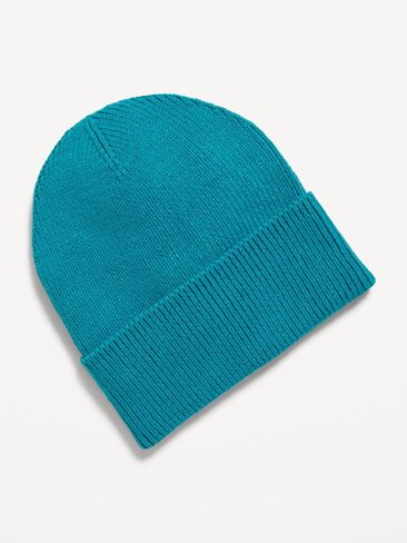 Old Navy Wide-Cuff Ribbed Beanie for Men - Digital Teal in Saudi Arabia