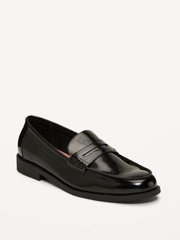 Old Navy Faux-Leather Loafers for Men - Black Jack in Saudi Arabia