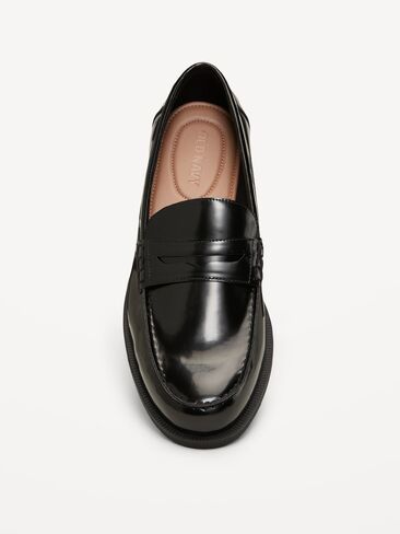 Old Navy Faux-Leather Loafers for Men - Black Jack in Saudi Arabia