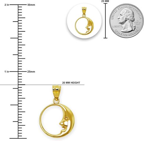 Gold Crescent Moon Charm - 10 Karat Solid Gold - Dainty Moon Jewelry - Celestial Charm in Saudi Arabia