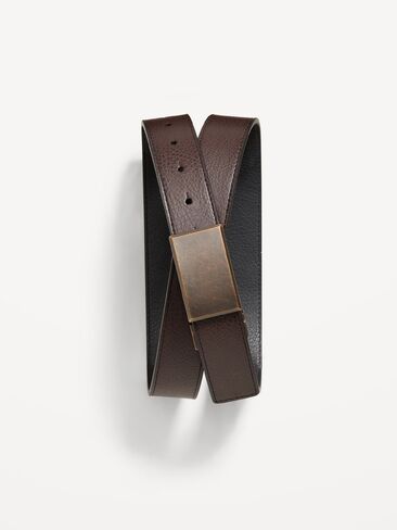 Old Navy Faux-Leather Reversible Ratchet Belt - BROWN LEATHER in Saudi Arabia