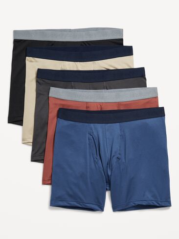 سراويل داخلية قصيرة من Old Navy مكونة من 5 قطع من Go-Dry Cool Performance - درزة داخلية 5 بوصة - OXBLOOD in Saudi Arabia