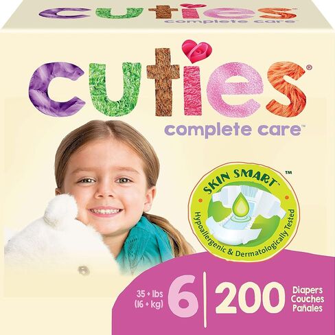 Cuties | Skin Smart, Absorbent & Hypoallergenic Diapers with Flexible & Secure Tabs | Bulk Case | Size 2 | 200 Count in Saudi Arabia
