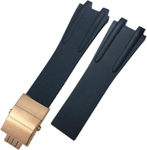 TOPBD Convex Silicone Rubber Watch Strap 26mm Fit for Athens Ulysse Nardin Watchband Folding Buckle Men Sports Waterproof Bracelets in Saudi Arabia