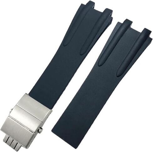 TOPBD Convex Silicone Rubber Watch Strap 26mm Fit for Athens Ulysse Nardin Watchband Folding Buckle Men Sports Waterproof Bracelets in Saudi Arabia