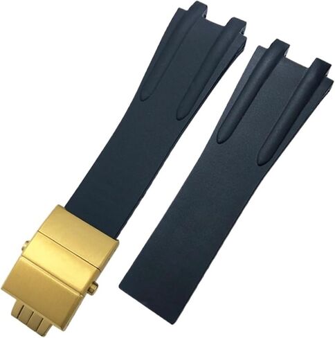 TOPBD Convex Silicone Rubber Watch Strap 26mm Fit for Athens Ulysse Nardin Watchband Folding Buckle Men Sports Waterproof Bracelets in Saudi Arabia