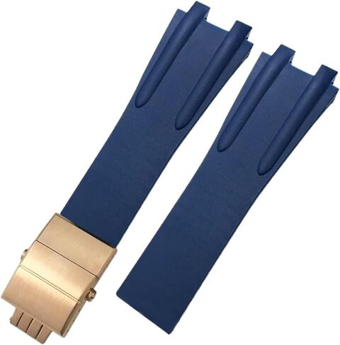 TOPBD Convex Silicone Rubber Watch Strap 26mm Fit for Athens Ulysse Nardin Watchband Folding Buckle Men Sports Waterproof Bracelets in Saudi Arabia