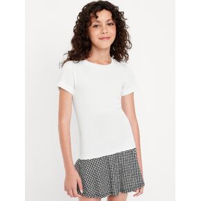 Old Navy Fitted Seamless Ribbed Performance Top for Girls - White Lilies in Kuwait