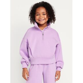 Old Navy Half-Zip Bounce Fleece Pullover Sweatshirt for Girls - Clary Sage in Kuwait
