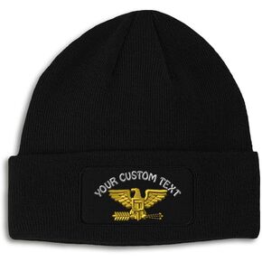 Custom Patch Beanie Army Military Colonel B Embroidery Skull Cap Hats for Men & Women Winter Hats One Size in Saudi Arabia