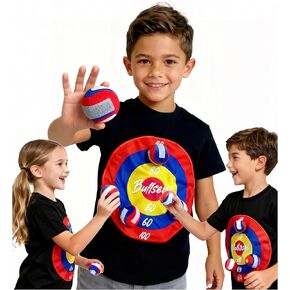تي شيرت للأطفال على شكل لوح رمي السهام مع كرة لزجة، قمصان مرحة للعبة التفاعلية للأطفال، حفلة رياضية ممتعة واللعب النشط للأطفال in Kuwait