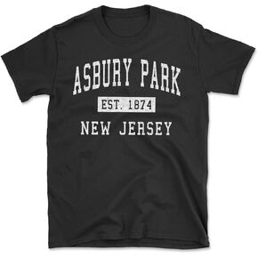Asbury Park New Jersey Classic Established Men's Cotton T-Shirt in Saudi Arabia