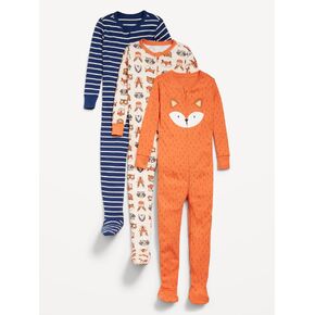 Old Navy Snug-Fit 2-Way-Zip Footed قطعة واحدة 3 قطع للأطفال الصغار والرضع - ثعلب in Kuwait