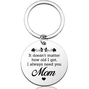 Mom Gifts from Daughter Son for Birthday, I Always Need You Mom Keychain Mothers Day Christmas Gifts for Mother Mommy in Kuwait