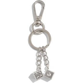 FOUTOUKEEP Dice Keychain for Jeans - Hip Hop Punk Waist Chain Accessory 9cm 15g Detachable Decoration for Men & Women, Gothic Gambling Style Bag & Belt Charm in Saudi Arabia
