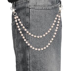FOUTOUKEEP Beads Pants Chain Wallet Chain Layered Jeans Key Chain for Men Women Artisan Waist Body Bag Chains in Kuwait