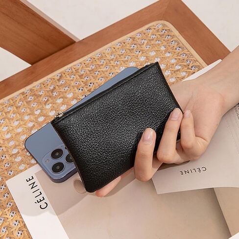 6 Pack Leather Zipper Coin Purse, Small Pouch Change Purse Coin Bag, Portable Change Wallet Coin Pouch with Zipper Mini Coin Pocket Pouch Change Holder for Men Women in Saudi Arabia