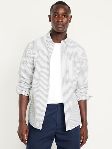 Old Navy Slim Fit Printed Everyday Shirt - OBSCURE NIGHT in Saudi Arabia