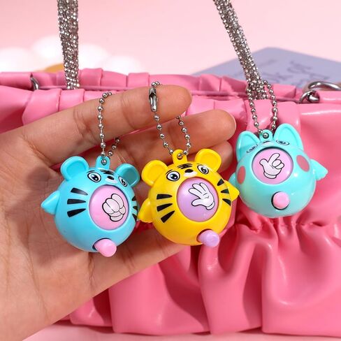 3PCS Tiger And Dog Play Chess Rock Paper Scissors Random Toy, Mini Toy Keychain with Random Rock Paper Scissors Game in Saudi Arabia