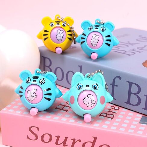 3PCS Tiger And Dog Play Chess Rock Paper Scissors Random Toy, Mini Toy Keychain with Random Rock Paper Scissors Game in Saudi Arabia