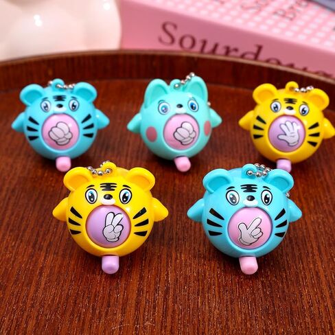 3PCS Tiger And Dog Play Chess Rock Paper Scissors Random Toy, Mini Toy Keychain with Random Rock Paper Scissors Game in Saudi Arabia