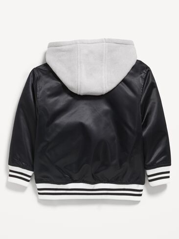 سترة منفوخة من الساتان بغطاء للرأس بسحاب أمامي من Old Navy للأولاد الصغار - BlackJack in Saudi Arabia