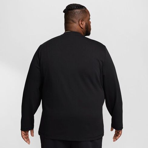 Nike Club Men's Long-Sleeve Henley (Black/Black/White, FZ6630-010) Size XX-Large in Saudi Arabia
