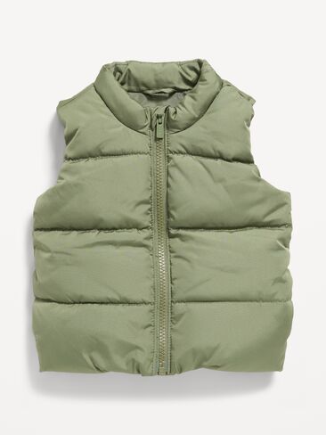 Old Navy Water-Resistant Frost-Free Puffer Vest for Baby - Olive Through This in Saudi Arabia