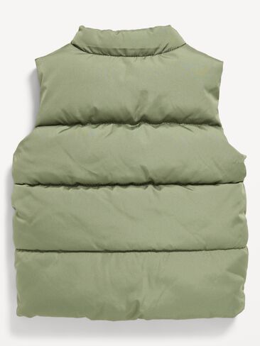 Old Navy Water-Resistant Frost-Free Puffer Vest for Baby - Olive Through This in Saudi Arabia