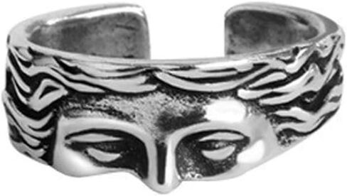 Yocoyee Venus Half Face Ring for Women and Men Vintage Hip Hop Literary Sculpture Gold Silver Adjustable Knuckle Finger Band Rings in Saudi Arabia