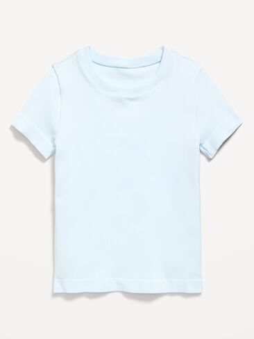 Old Navy Fitted Seamless Ribbed Performance Top for Girls - ICED WATER in Kuwait