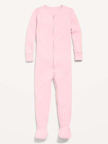 Old Navy Snug-Fit 2-Way-Zip Ribbed Pajama One-Piece for Toddler & Baby - FAIRYTALE ROSE in Kuwait