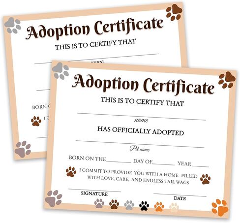 Pet Adoption Certificate, Adopt A Pet Party Favor, Ocean Animals Certificates of Adoption, Pet Birthday Party Decorations and Supplies for Kids Boy, Sea Turtle Adoption Gifts, 10 Pcs Cards -01 in Kuwait