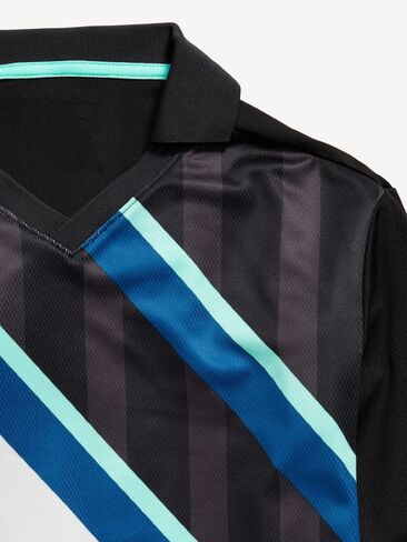 Old Navy Oversized Long-Sleeve Collared Soccer Top for Boys - BlackJack in Saudi Arabia