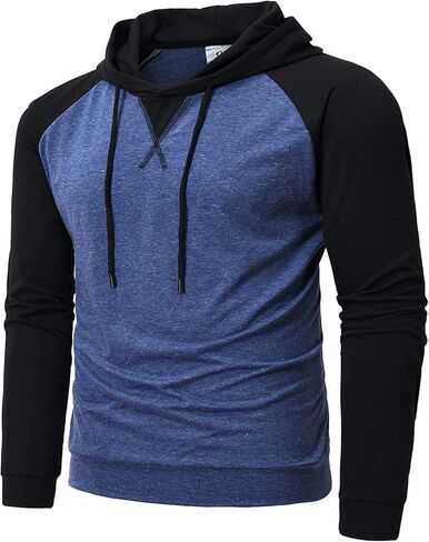 Men's Casual Slim Fit Long Sleeve Hoodie Pullover Shirt in Saudi Arabia