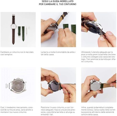 Morellato Guttuso Calf Leather Watch Strap - Chrome-plated Stainless Steel Buckle - MANUFATTI Collection in Saudi Arabia